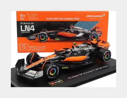 1:43 Bburago B18-38088N Lando Norris McLaren MCL60 Mit Fahrerfigur 2023