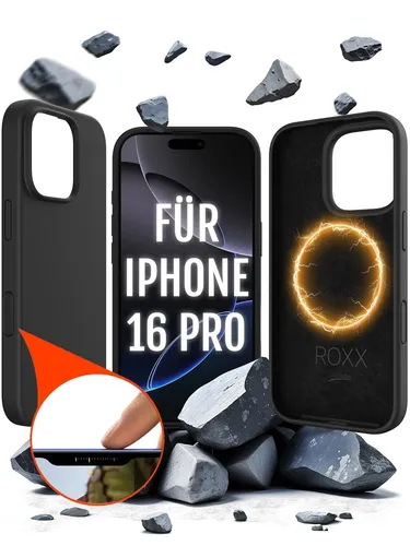 ROXX iPhone 16 Pro MagSafe Hardcase Silikon Hülle | Mit Kameraknopf