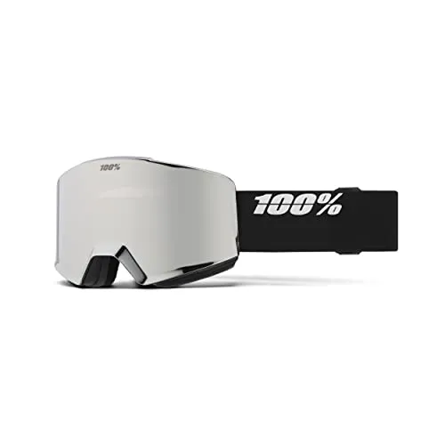 100% Norg Skibrille HiPER Mirror Lens schwarz silber - Wintersport-Brillen mit Gravit8TM Magnetsystem für schnellen Scheibenwechsel und HiPER® Technologie für kontrastreiche Sicht – ideal für anspruchsvolle Skifahrer.