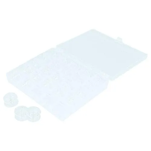 vhbw Aufbewahrungs-Box kompatibel mit Pfaff Hobby 260S, 260C, 210, 211, 209, 4250, 4240 Nähmaschinen-Spulen - inkl. Unterfaden-Spulen, Kunststoff