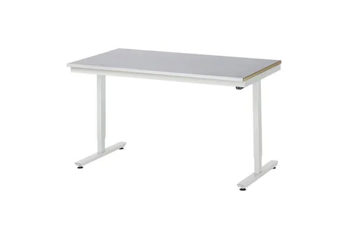 RAU Arbeitstisch adlatus 150 - Elektrisch höhenverstellbar - Hochwertiger Arbeitstisch mit 1500 mm x 800 mm Arbeitsplatte aus schmutzresistentem Stahlblech, ideal für ergonomisches Arbeiten und maximale Flexibilität.