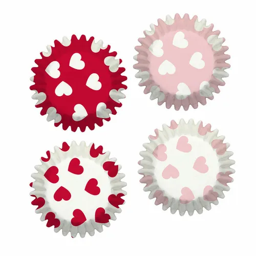 Birkmann Mini-Papierbackförmchen 100 St Muffinbackform Muffinform Herzen Ø4.5cm