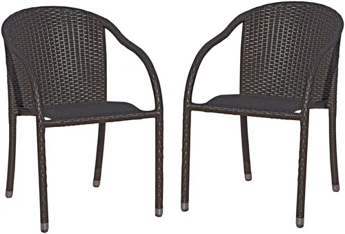 Garden Pleasure 2-tlg. Gartenstuhl-Set »Riga« grau - Gartenstuhl-Set »Riga« aus wetterfestem Aluminium und Kunststoffgeflecht, belastbar bis 110 kg, ideal für entspannte Stunden im Garten.