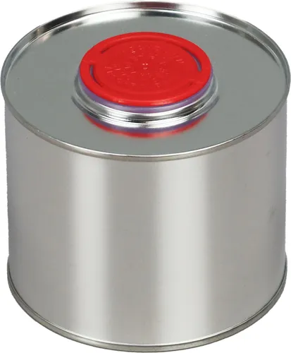 BenBow Weißblecheimer mit Korken und Trichter 0.5L x 1 Weißblechdose, Blechdose, Metalldosen Leer für Öle, Farben, Lacke