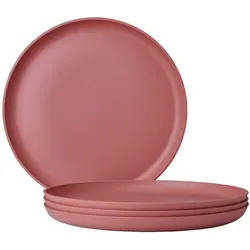 Mepal Essteller Silueta 260 mm - 4 Stück in Vivid Mauve - Speiseteller aus nachhaltigem Material, leicht, robust und mikrowellenfest. Ideal für warme Mahlzeiten und spülmaschinengeeignet. Modernes Design für jeden Anlass.