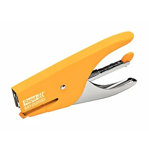 Rapid Supreme Heftzange S51 Soft Grip Gelb - Locher und Tacker: Ergonomische Heftzange S51 mit Soft Grip für komfortables Heften von bis zu 15 Blatt (80 g/m²) in einer praktischen Kartonschachtel.