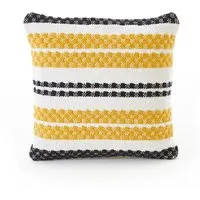 Andiamo Kissen Malena D370 Schwarz-Weiß-Gold 40 cm x 40 cm in schwarz von Andiamo