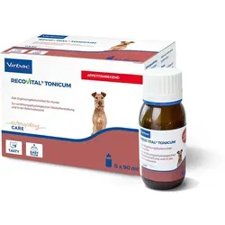 RecoVital Tonicum Hund 6x90ml - Diät-Ergänzungsfuttermittel für Hunde zur Unterstützung bei Untergewicht und Rekonvaleszenz, regt den Appetit an und liefert essentielle Nährstoffe in flüssiger Form.
