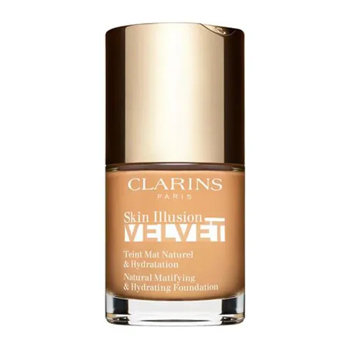 Clarins Skin Illusion Velvet Flüssig-Make-up - Farbton 113C, 30 ml - Make-up für Damen, sorgt für einen makellosen Teint mit mattem Finish und deckt Hautunreinheiten perfekt ab. Ideal für jeden Look!