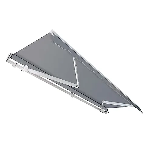 Toboli Gelenkarmmarkise 3,5x3 m Anthrazit - Markisen mit UV-Schutz, flexible Neigung für individuellen Sonnenschutz und robustes, witterungsbeständiges Material für langanhaltende Stabilität.