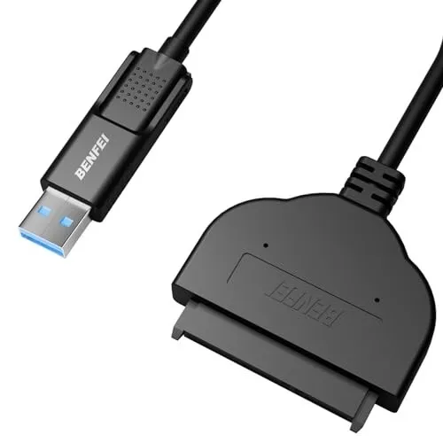 BENFEI SATA auf USB-Kabel, 2-in-1 USB C/USB 3.0 auf SATA III Festplatten-Adapter