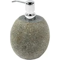 wohnfreuden Seifenspender Naturstein 15 cm grau rund in grau von Wohnfreuden