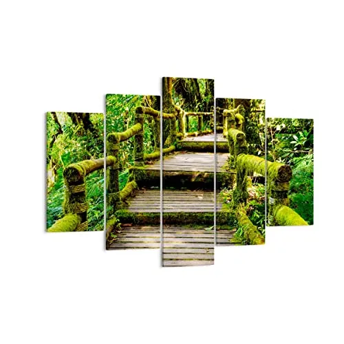 ARTTOR Leinwandbild 150x100cm Wandbild Landschaften Wald - 2417