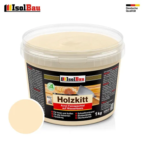 Holzkitt Spachtelmasse Holzspachtelmasse Innen Außen 1 kg Kiefer Hell ( Nr. 8 )