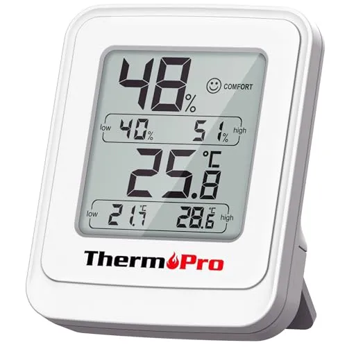 ThermoPro IPX5 Wasserdichtes Hygrometer Thermometer für Terrarium & Gewächshaus