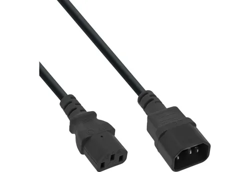 Inline InLine® Kaltgeräteverlängerung, C13 auf C14, 0,3m Stromkabel