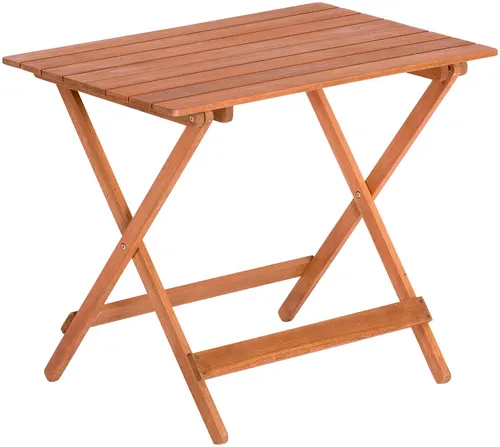 Merxx Klapp- und Beistelltisch 90 x 60 cm aus Eukalyptusholz - Gartentisch, vielseitig einsetzbar als Beistelltisch oder Grilltisch, platzsparend zusammenklappbar und aus hochwertigem, geöltem Eukalyptusholz gefertigt.