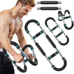 Armtrainer – Kraft-Twister U-Form, verstellbar 27-50kg, Abnehmbares Design für Zuhause, Büro und Reise kompakt tragbar - Schwarz