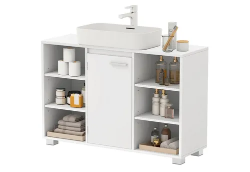 VASAGLE Waschbeckenunterschrank mit verstellbaren Ablagen von VASAGLE