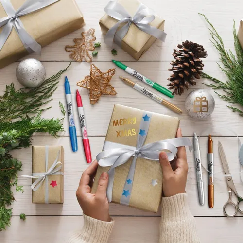 Sharpie Feine Spitze Metallic Permanent Marker - silber, brillante Markierungen auf hellen und dunklen Oberflächen ohne Schütteln