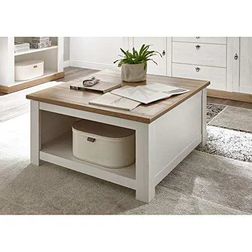 Lomadox Couchtisch im Landhaus Design in weiß von Lomadox