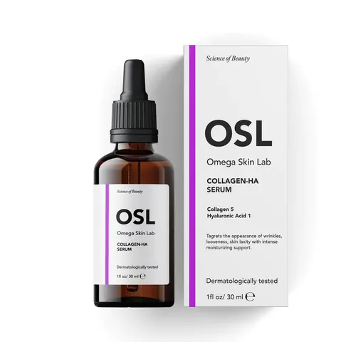 OSL Omega Skin Lab Gesichtsserum OSL Collagen-HA Serum 30 ml – feuchtigkeitsspendendes Anti-Falten-Gesi