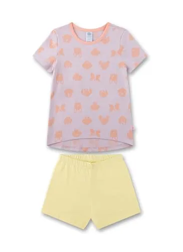 Sanetta Mädchen-Schlafanzug kurz rosa - Schlafanzüge für Mädchen - Hochwertiger und bequemer Schlafanzug aus Bio-Baumwolle, pflegeleicht und ideal für erholsame Nächte.