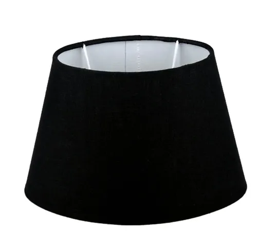 Dirk Davids Lampenschirm Oval Leinen Schwarz TL 24-16-16 von Dirk Davids Leuchten GmbH