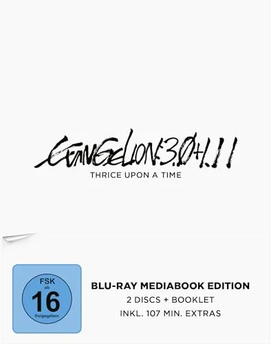 Evangelion: 3.0+1.11 Thrice Upon a Time [Blu-ray] (Mediabook Special Edition) - Filme, exklusive Mediabook Special Edition mit beeindruckendem Artwork und Freigabe ab 16 Jahren, ideal für Anime-Fans.