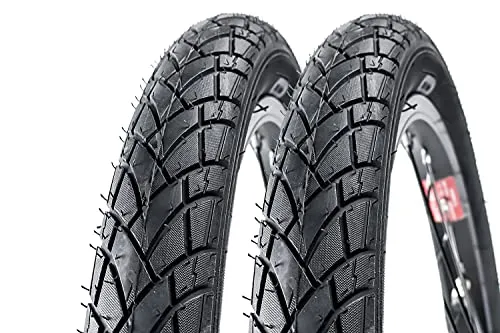 BEYOND Fahrradreifen 18 Zoll - 2 Stück City Reifen - Hochwertige Drahtreifen von Beyond für City- und Trekkingbikes. Robuste Bauweise und optimaler Grip für sicheres Fahren. Größe: 18 x 1.75 (ETRTO: 47-355), max. Luftdruck: 2.8 Bar. Lieferung ungeknickt, Felgen und Schläuche nicht enthalten.