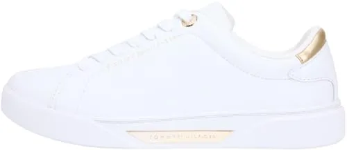 Tommy Hilfiger Damen Essential Chic Court Sneaker Low Top, Weiß, 41 EU - Elegante Low Top Sneaker für Damen von Tommy Hilfiger. Hochwertige Verarbeitung und zeitloses Design für stilvolle Outfits.