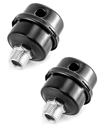 QWORK® 2 Stück Kompressor Schalldämpfer Filter, Metall Luftkompressor Kompressor Luftfilter, 1/2