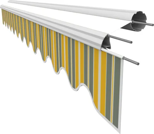 Leudus Markisen Volant für 4m Markisen Markisenbespannung Sonnenschutz Ersatzstoffe Sonnenmarkise fertig genäht (3,83x0.21m, SPD032)