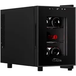 Tronitechnik® Weinkühlschrank Montpellier 17L - Weinkühlschrank für 6 Flaschen, präzise Temperatursteuerung von 5-18 °C und vibrationsfreier Betrieb für optimale Weinlagerung.
