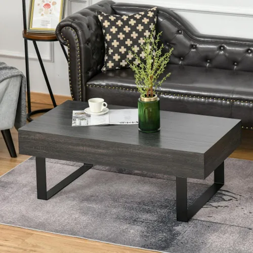 Moderner Couchtisch mit Schublade und Regalen