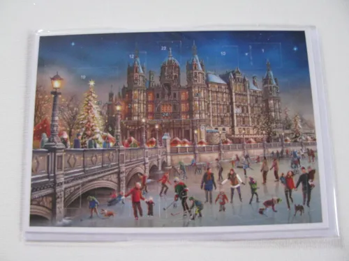 Nostalgische Adventskalender Karte Schwerin Sellmer Verlag