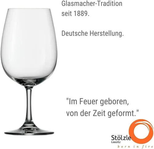 Stölzle Lausitz Rotweingläser Weinland 6er-Set 450 ml – Elegante Kristallgläser für maximalen Aromaentfaltung - Rotweingläser aus bleifreiem Kristallglas, spülmaschinenfest und bruchresistent – ideal für volle Weine und besondere Anlässe.