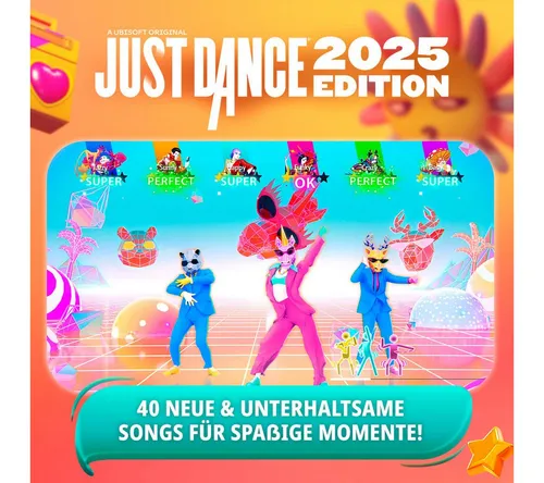 Just Dance 2025 - PS5-KEY [EU Version] - PS5-Spiel mit 40 neuen Songs für unvergessliche Tanzpartys, inklusive Workout-Modus zur Fitnesssteigerung und saisonalen Events für kontinuierlichen Spaß.