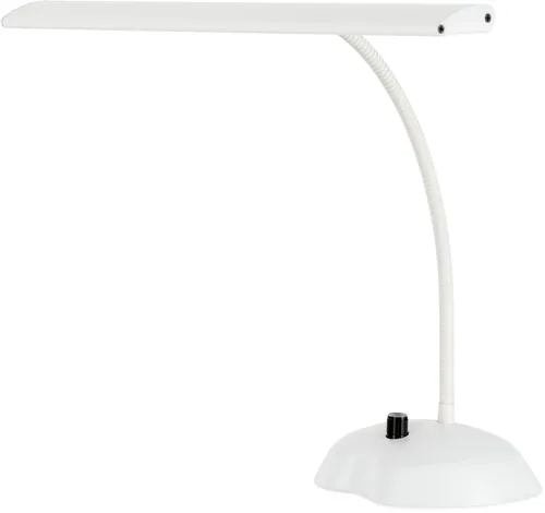 Classic Cantabile Dimmbare Pianoleuchte Weiß - Zubehör für Tasteninstrumente mit stufenlos dimmbaren LEDs, flexiblem Schwanenhals und USB-Ladeanschluss für Smartphone oder Tablet.