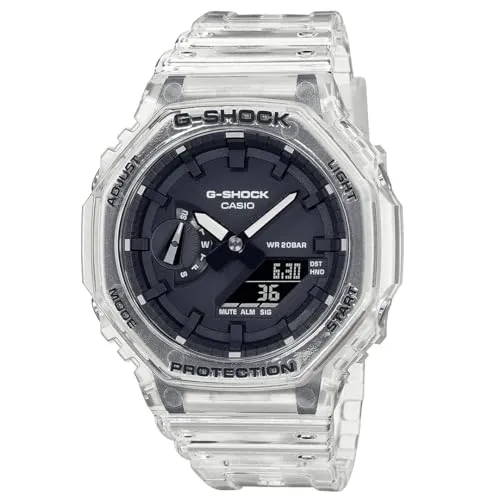 Casio G-Shock GA-2100SKE-7AER - Transparente Armbanduhr mit Analog-Digital-Anzeige, stoßfest und wasserdicht bis 20 Bar
