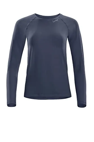 Winshape Damen Light and Soft Long Sleeve Top Aet118ls Yoga-Shirt - Anthrazit, XS EU - Rundhalsshirt aus ultra weichem, temperaturregulierendem Funktionsstoff, ideal für Fitness, Pilates und Yoga. Eco-friendly und leicht tailliert für perfekten Sitz.