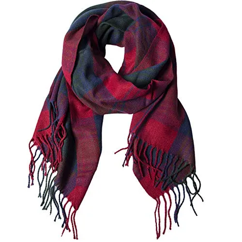 Chalier Fashion Winter Schal Damen Geschenke für Frauen Kaschmir Großer Karierter Quadratischer Damenschal Mama Freundin Karo Streifenmuster Weihnachtsmanns Geheimes Geschenk für Frauen