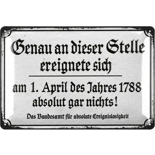Produktbild Retro Blechschild, lustiges Sprüche Schild für Männer, Kneipen Deko Garten
