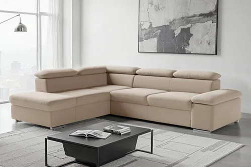 sit&more Ecksofa Valentine L-Form, B: 272 cm, mit Arm- & Kopfteilverstellung, optional mit Bettfunktion