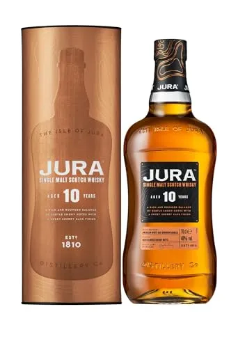 Jura 10 Jahre Single Malt Scotch Whisky mit Geschenkverpackung (1 x 0,7 l)