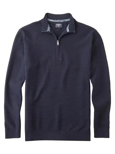 OLYMP Herren Strickpullover Casual 978 Knit Regular Fit, Marine 18 - Eleganter Pullover für Herren im Regular Fit, mit strukturierter Optik und hohem Tragekomfort. Ideal für lässige Anlässe und einfach zu pflegen.