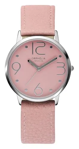 Orphelia Fashion Damen Analog Uhr Oblivious mit Leder Armband Rosa