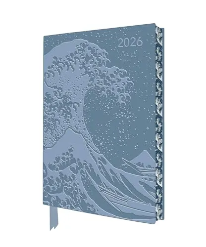 Katsushika Hokusai – Die große Welle – Tischkalender 2026: Original Flame Tree Publishing DIN A5-Format Exquisit Tischkalender mit Softcovereinband ... gestalteten Buchschnitt (DIN A5-Diary)