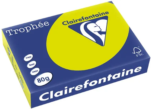 Clairefontaine Trophee Color 2975C Neongrün 80g/m² A4 in grün von Clairalfa