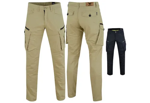 BULLDT Motorradhose JEANS-004 Motorradjeans Cargohose mit Aramidstoff Protektoren